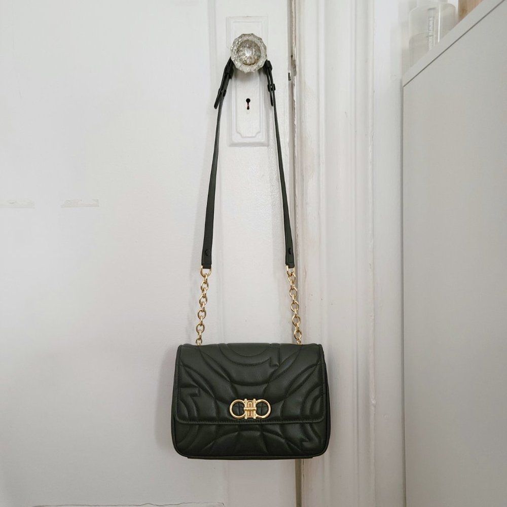 Salvatore Ferragamo Gancini Quilted Leather Shoulder Bag - Picture 5 of 5
